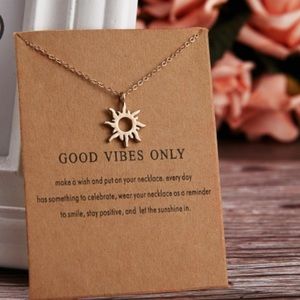 Good Vibe Only Indie Boho Layering Gold Necklace